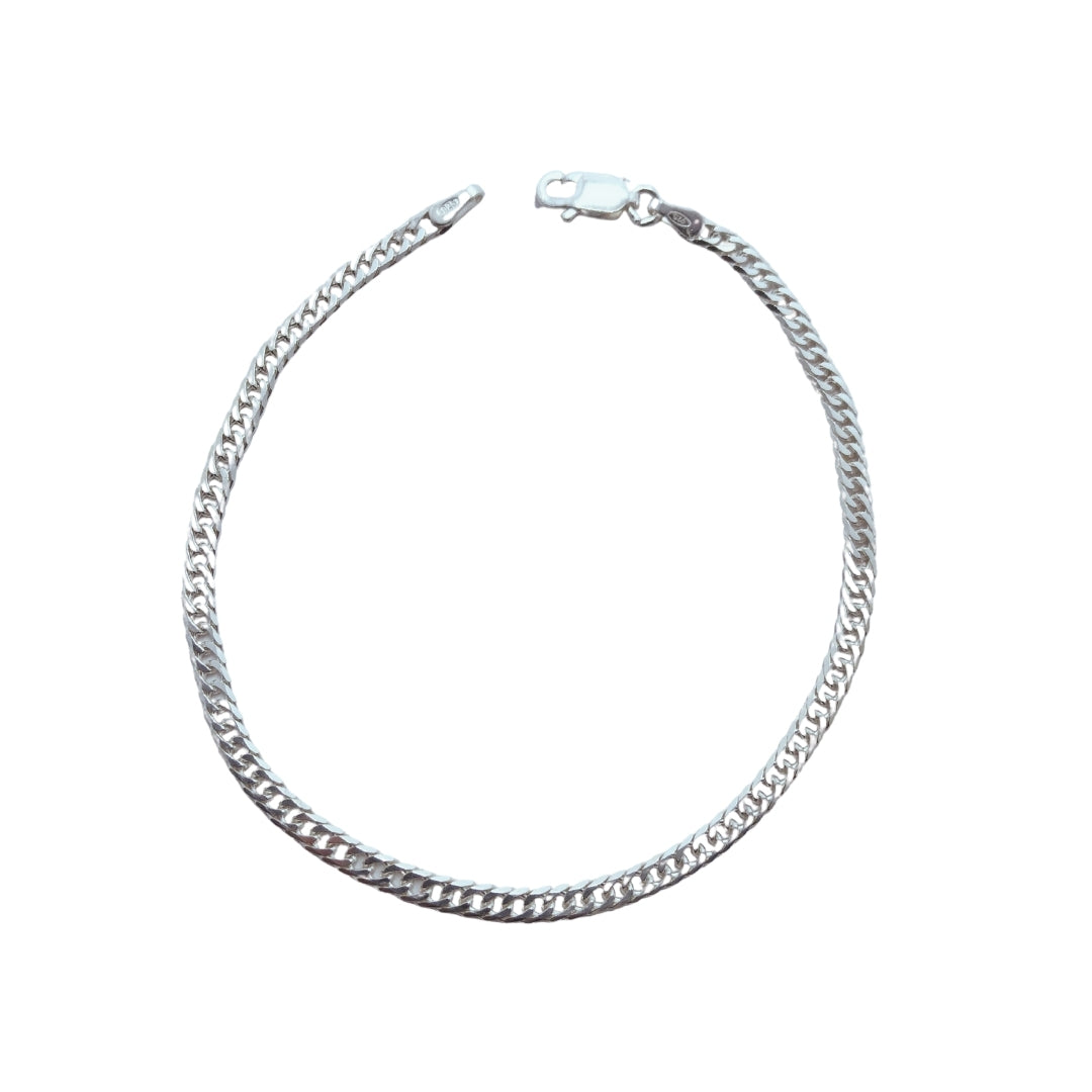 Pulseira grumet dupla 3mm - Prata 925