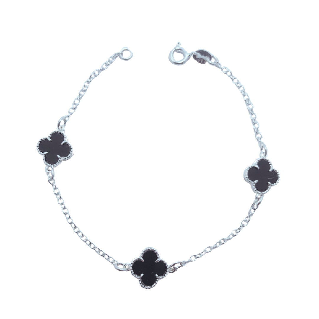 Pulseira van cleff preta - Prata 925